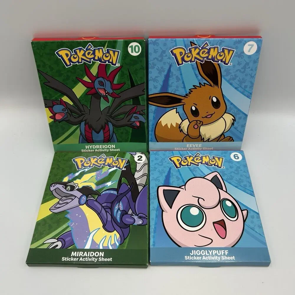 Pokémon Sticker Activity Sheet 2024 McDonalds Happy Meal Sealed Packs Lot of 4